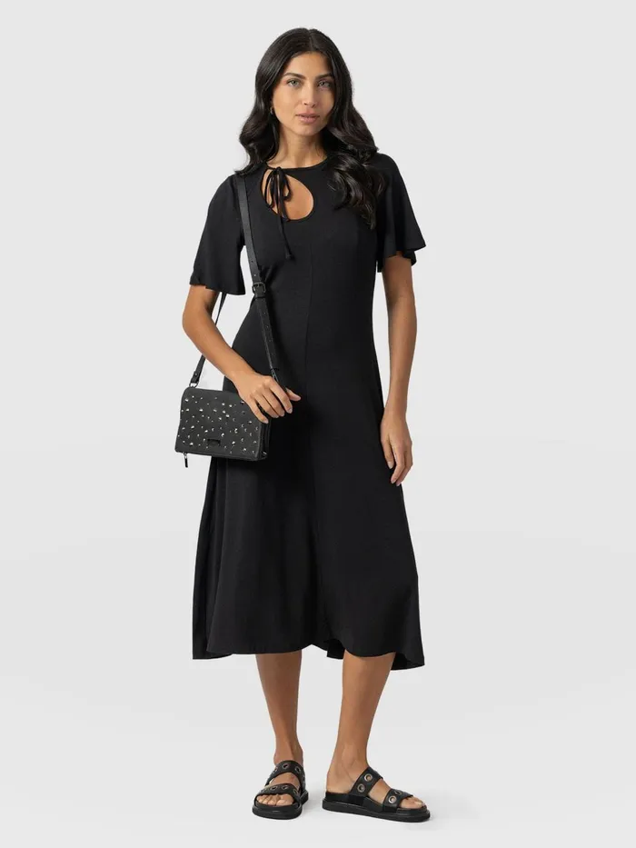 Saint And Sofia Dresses Women Freya Tie Dress 8211 Black Black