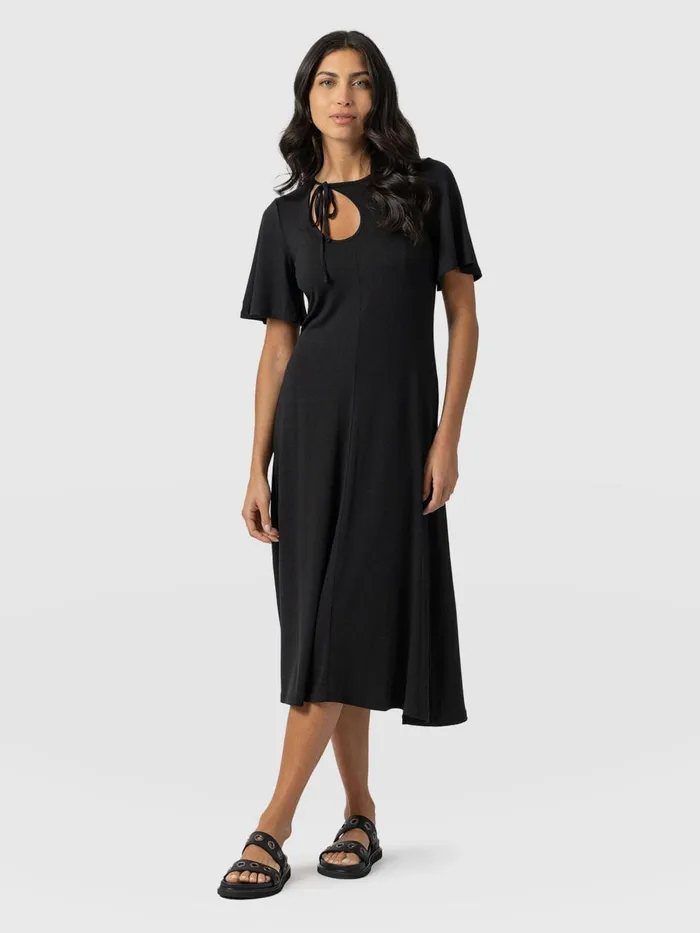 Saint And Sofia Dresses Women Freya Tie Dress 8211 Black Black