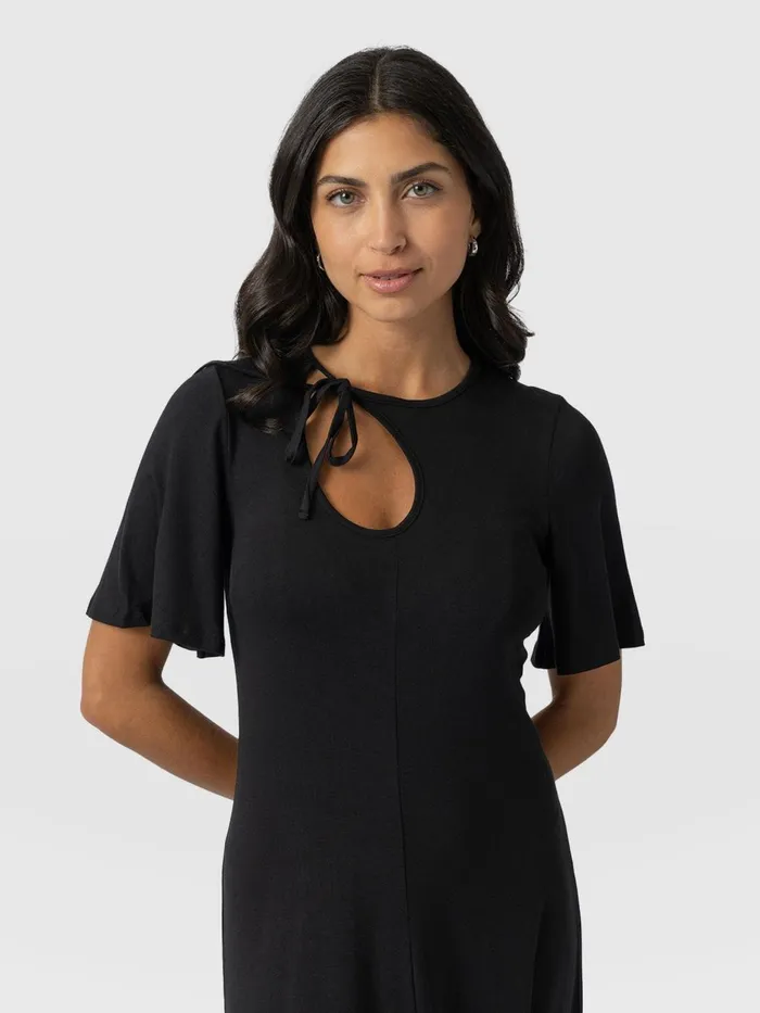 Saint And Sofia Dresses Women Freya Tie Dress 8211 Black Black