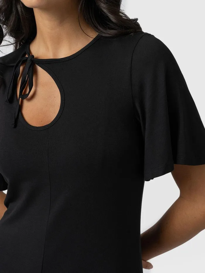 Saint And Sofia Dresses Women Freya Tie Dress 8211 Black Black