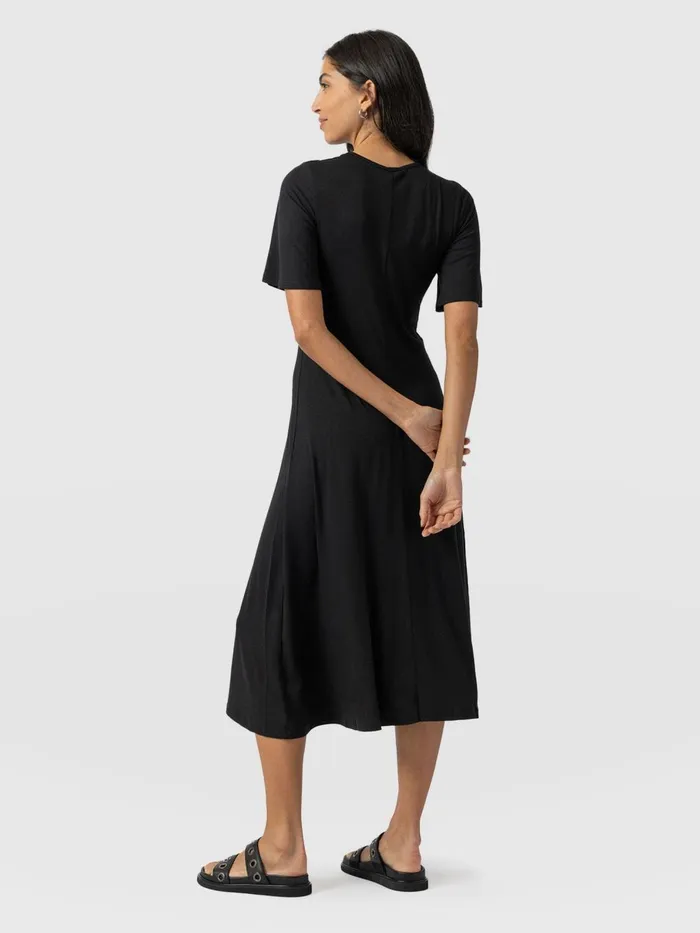 Saint And Sofia Dresses Women Freya Tie Dress 8211 Black Black