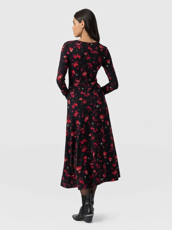 Saint And Sofia Dresses Women Maggie Wrap Midi Dress 8211 Pink Aurora Pink Aurora