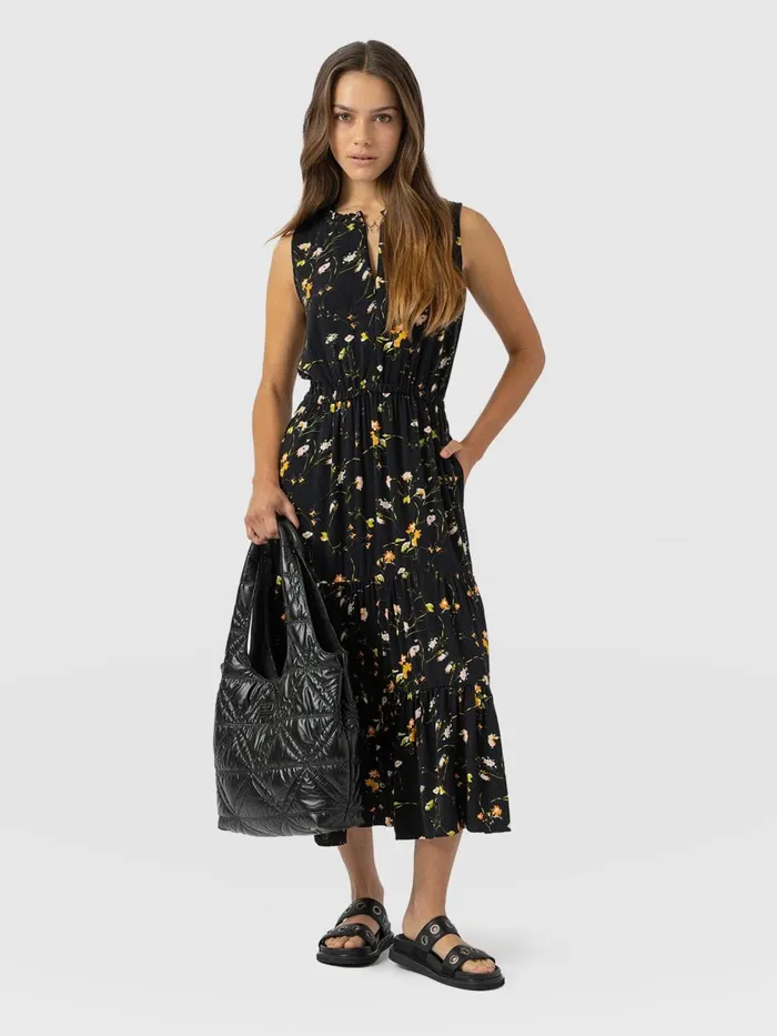 Saint And Sofia Dresses Women Orla Dress 8211 Black Floral Black Floral