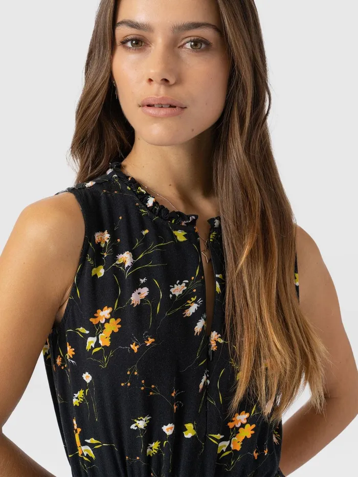 Saint And Sofia Dresses Women Orla Dress 8211 Black Floral Black Floral