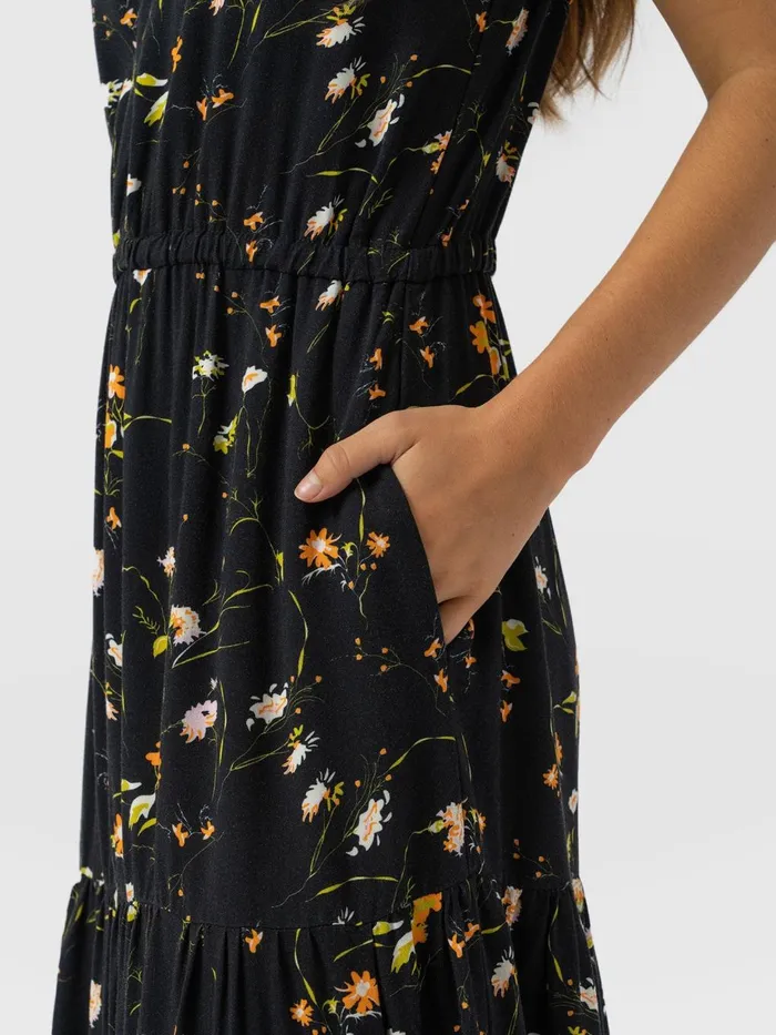 Saint And Sofia Dresses Women Orla Dress 8211 Black Floral Black Floral