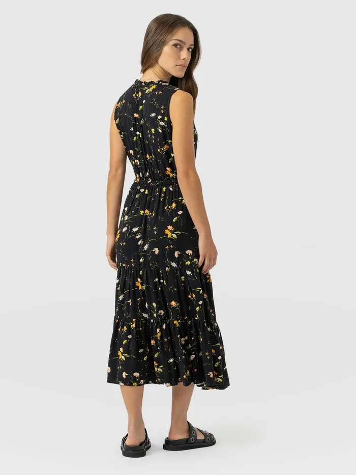 Saint And Sofia Dresses Women Orla Dress 8211 Black Floral Black Floral