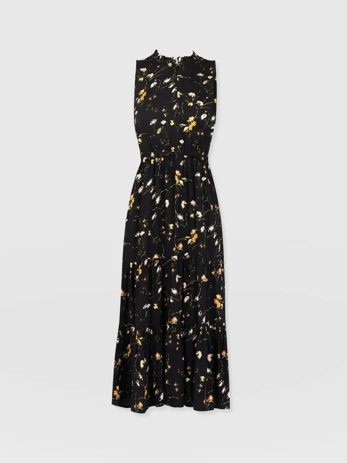 Saint And Sofia Dresses Women Orla Dress 8211 Black Floral Black Floral