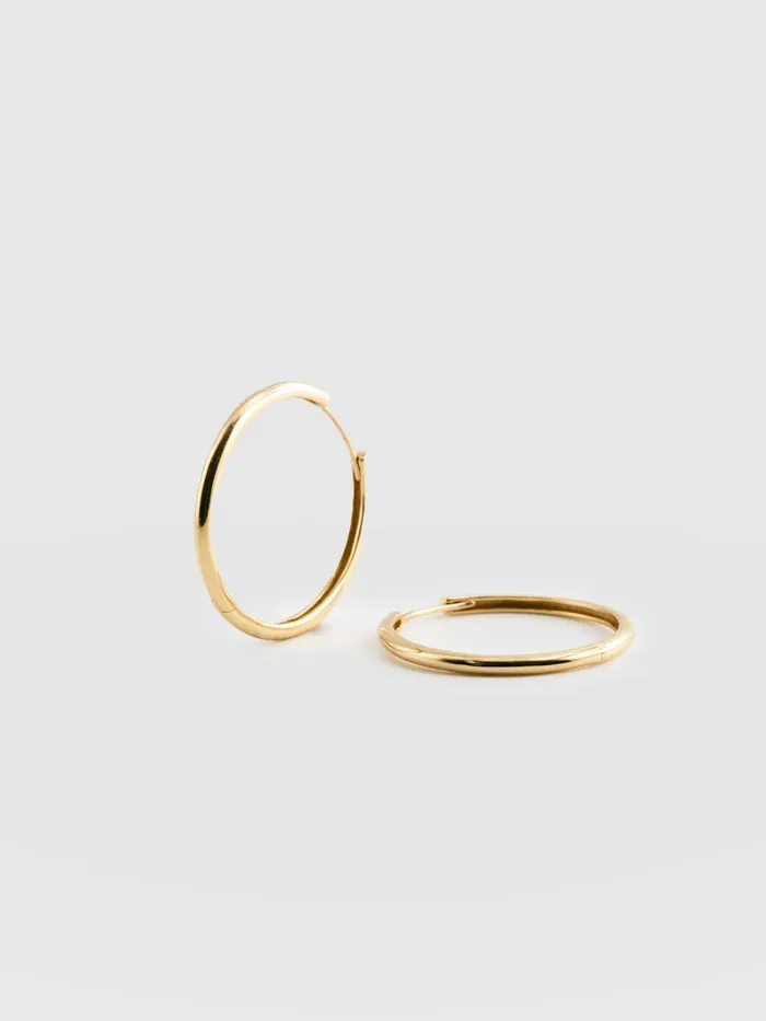 Saint And Sofia Earrings Women Classic Hoop Earrings 8211 Gold Gold