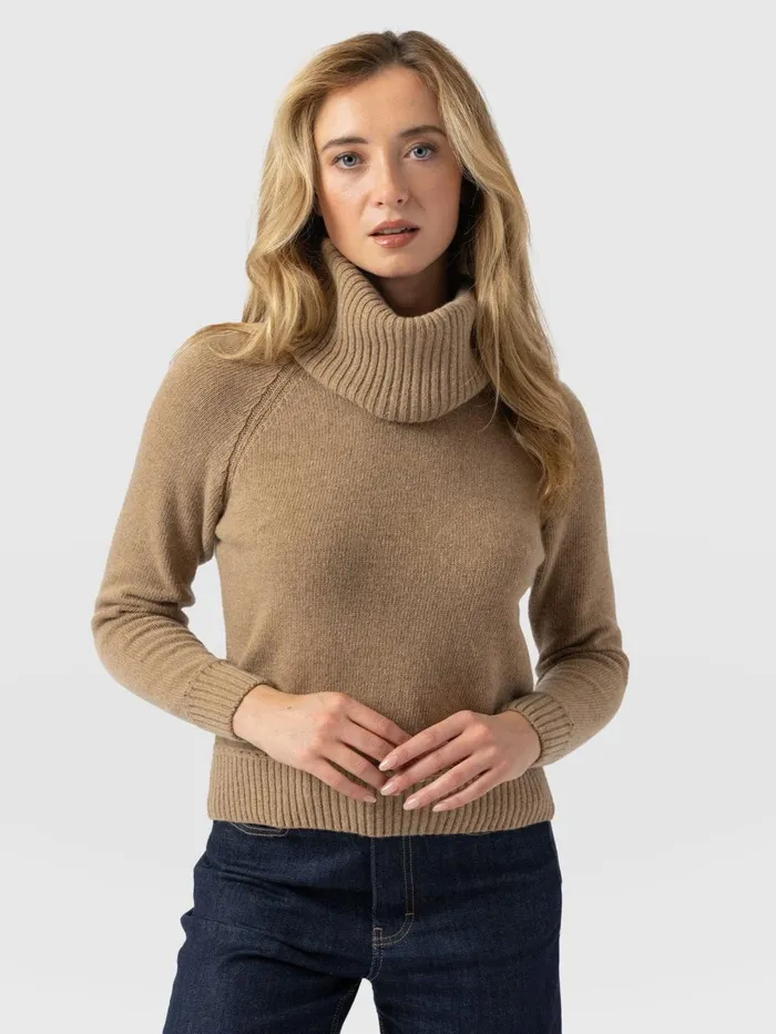 Saint And Sofia Knitwear Women Cambridge Cashmere Jumper 8211 Beige Beige