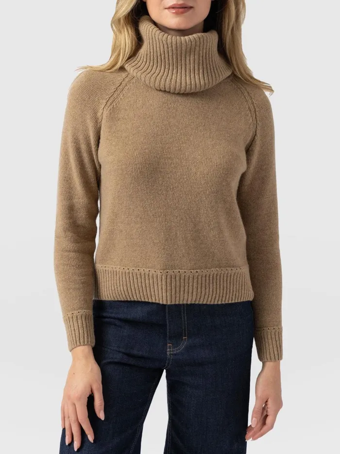 Saint And Sofia Knitwear Women Cambridge Cashmere Jumper 8211 Beige Beige
