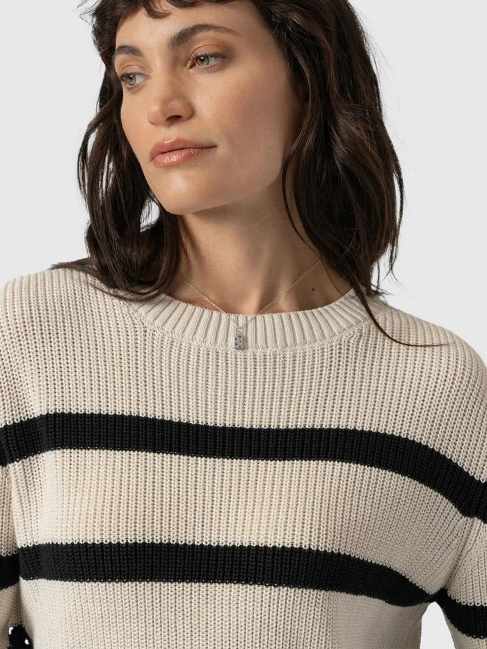 Saint And Sofia Knitwear Women Remy Crop Jumper 8211 Stripe Stripe