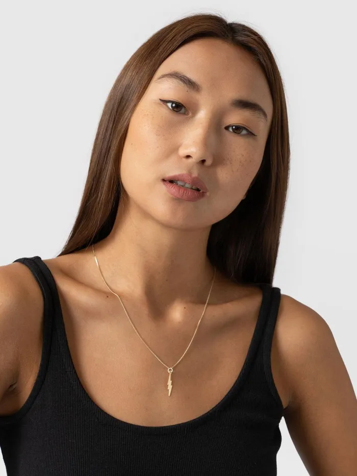 Saint And Sofia Necklaces Women Lightning Necklace 8211 Gold Gold
