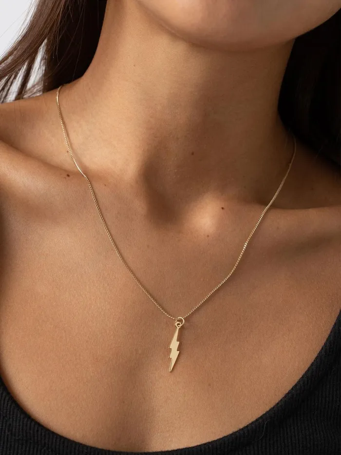 Saint And Sofia Necklaces Women Lightning Necklace 8211 Gold Gold