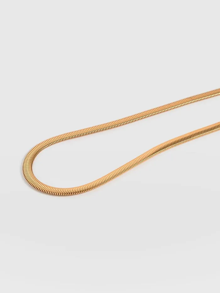 Saint And Sofia Necklaces Women Snake Chain Necklace Gold Gold