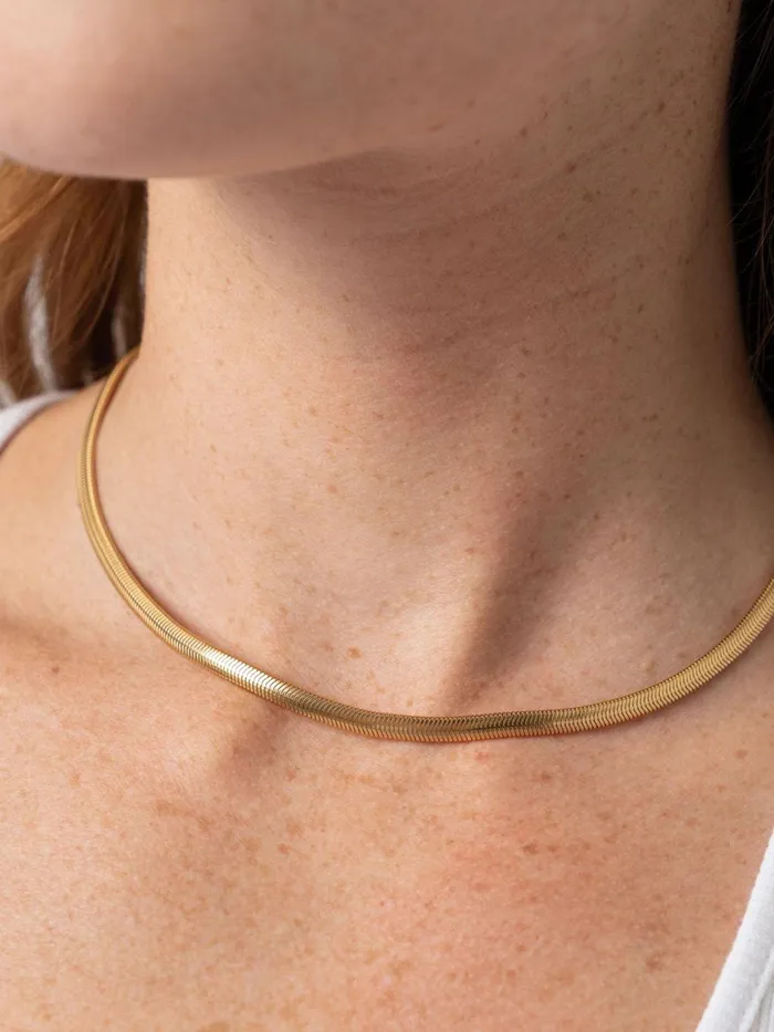 Saint And Sofia Necklaces Women Snake Chain Necklace Gold Gold