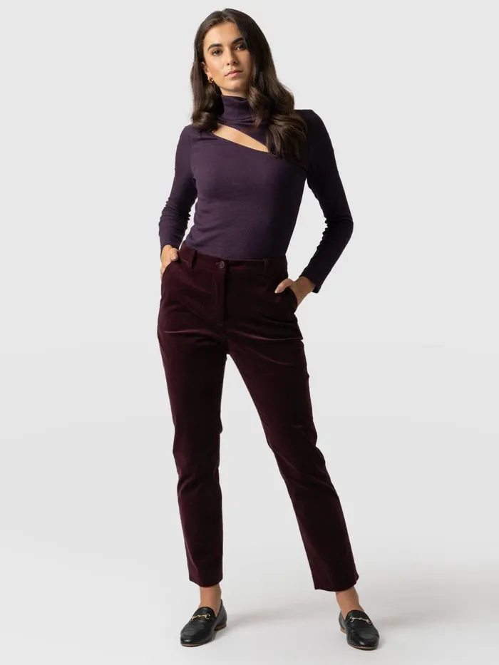 Saint And Sofia Pants Women Palmer Pant Corduroy 8211 Plum Plum
