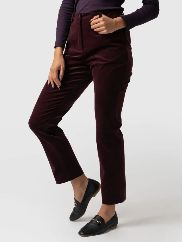 Saint And Sofia Pants Women Palmer Pant Corduroy 8211 Plum Plum
