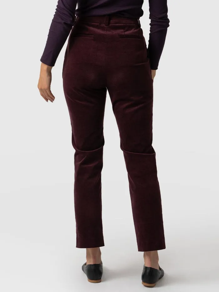 Saint And Sofia Pants Women Palmer Pant Corduroy 8211 Plum Plum