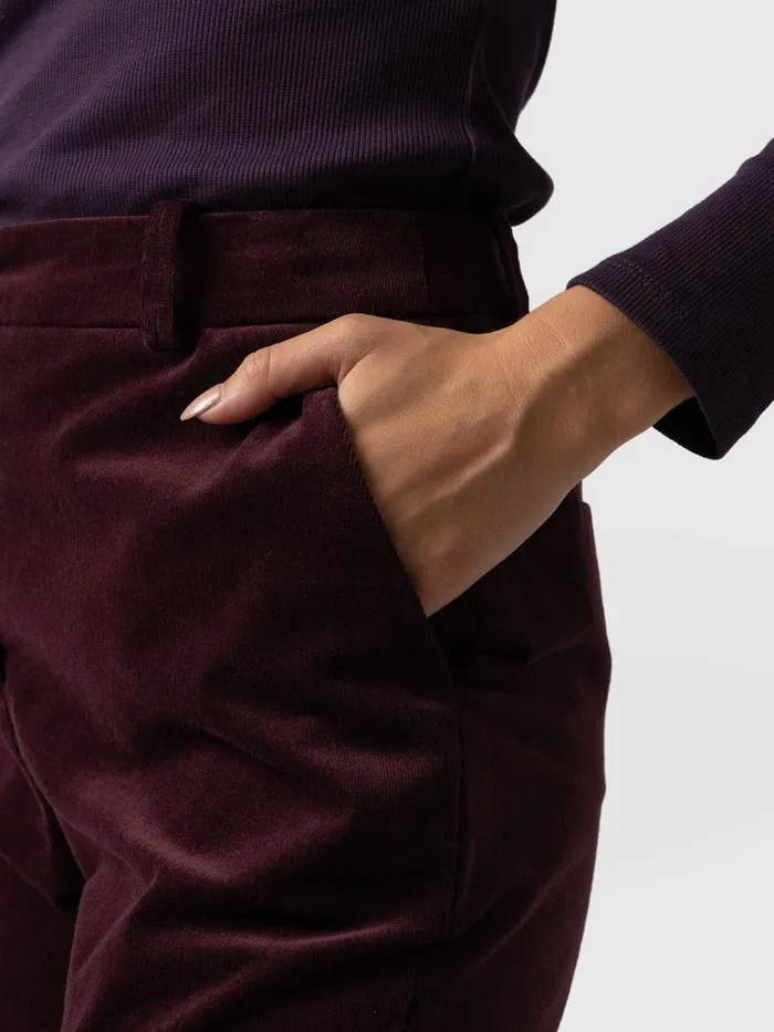 Saint And Sofia Pants Women Palmer Pant Corduroy 8211 Plum Plum