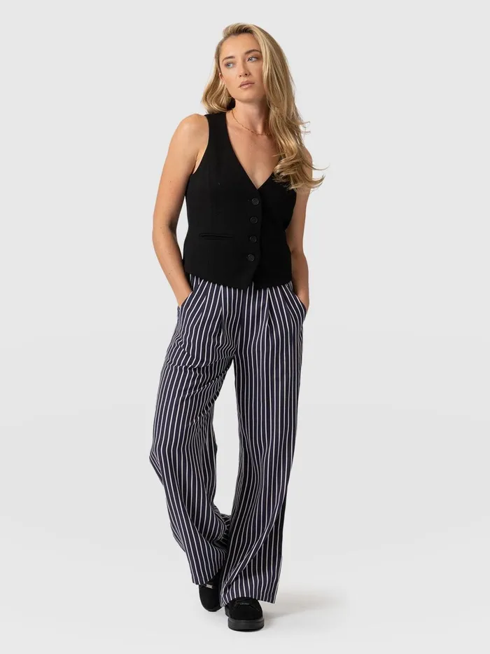 Saint And Sofia Pants Women Sloane Pant 8211 Navy Stripe Navy Stripe