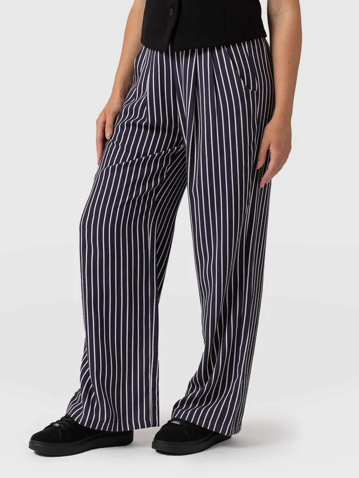 Saint And Sofia Pants Women Sloane Pant 8211 Navy Stripe Navy Stripe