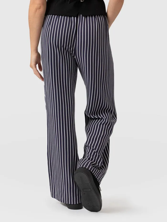 Saint And Sofia Pants Women Sloane Pant 8211 Navy Stripe Navy Stripe
