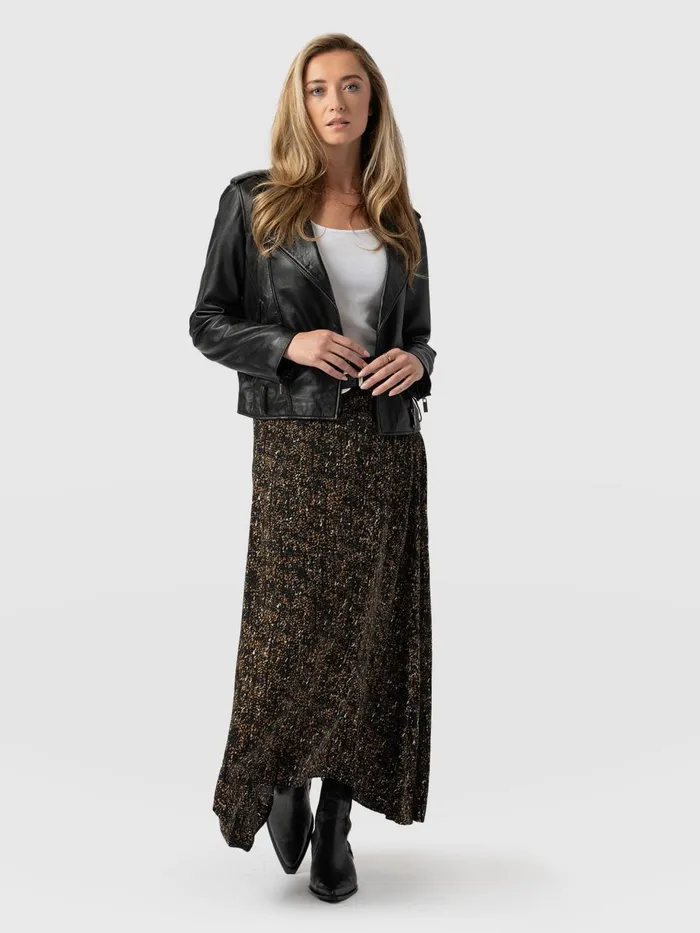 Saint And Sofia Skirts Women Sutton Skirt 8211 Ditsy Leopard Ditsy Leopard