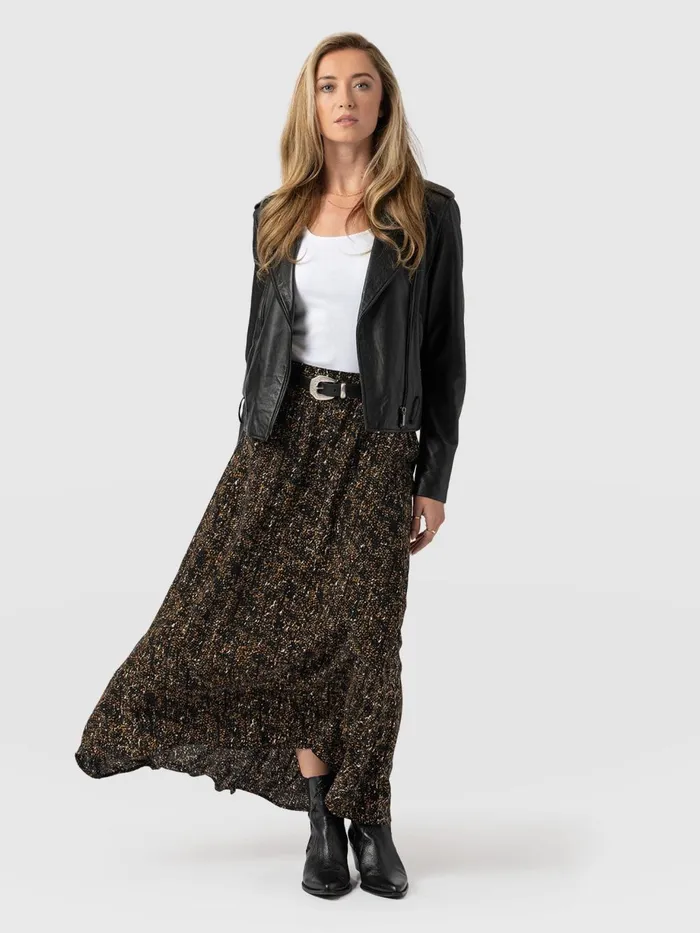 Saint And Sofia Skirts Women Sutton Skirt 8211 Ditsy Leopard Ditsy Leopard