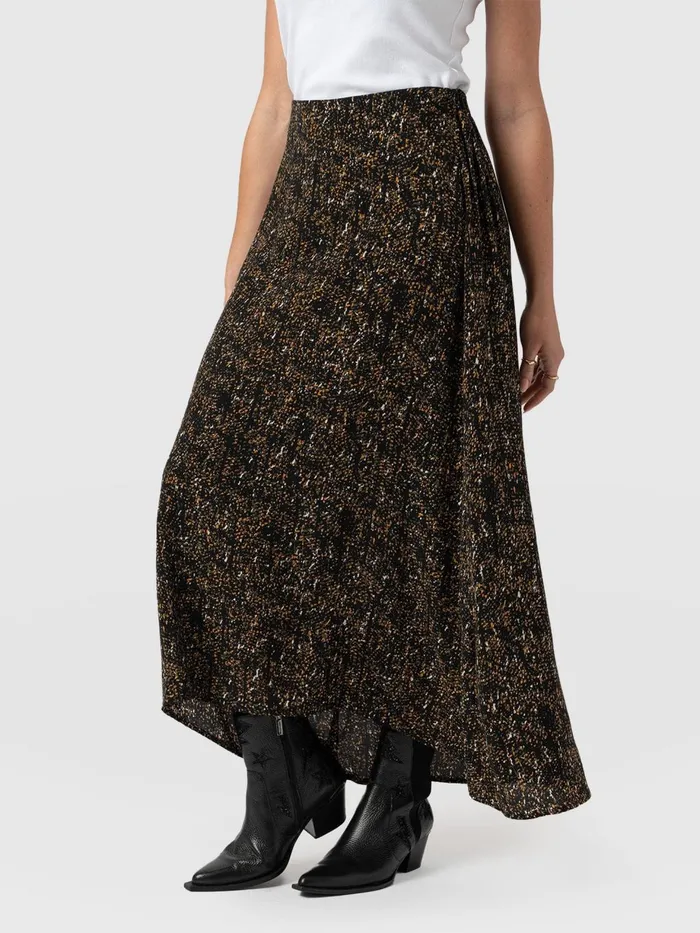 Saint And Sofia Skirts Women Sutton Skirt 8211 Ditsy Leopard Ditsy Leopard