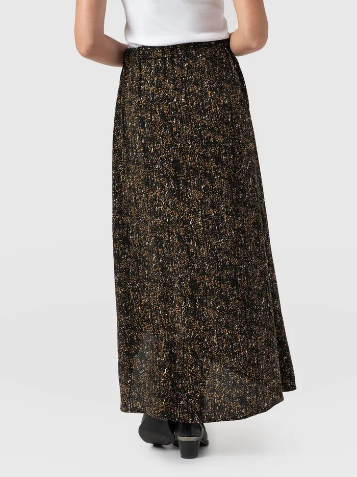 Saint And Sofia Skirts Women Sutton Skirt 8211 Ditsy Leopard Ditsy Leopard