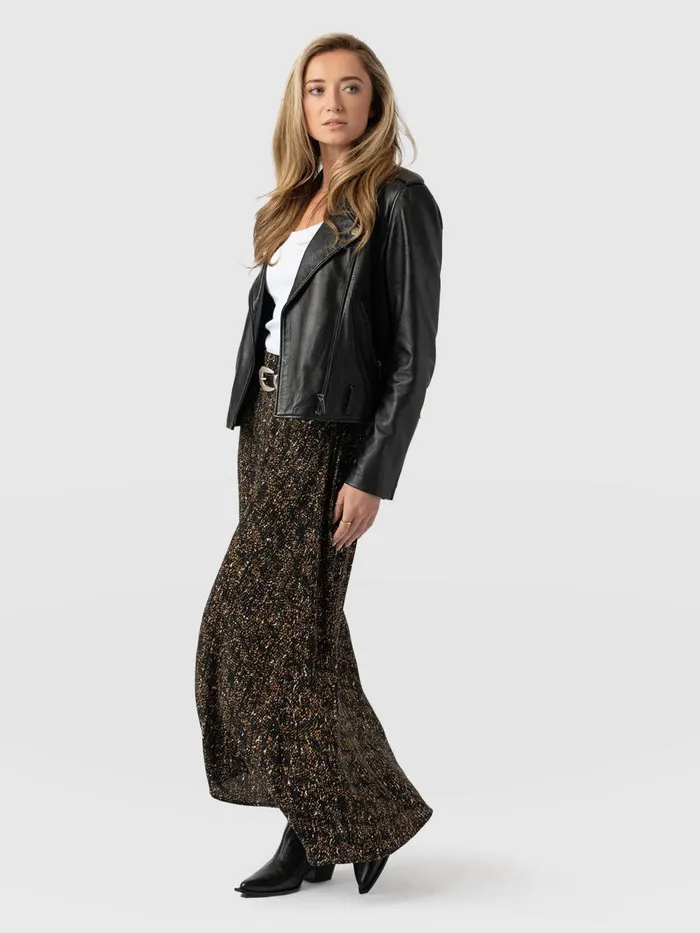 Saint And Sofia Skirts Women Sutton Skirt 8211 Ditsy Leopard Ditsy Leopard