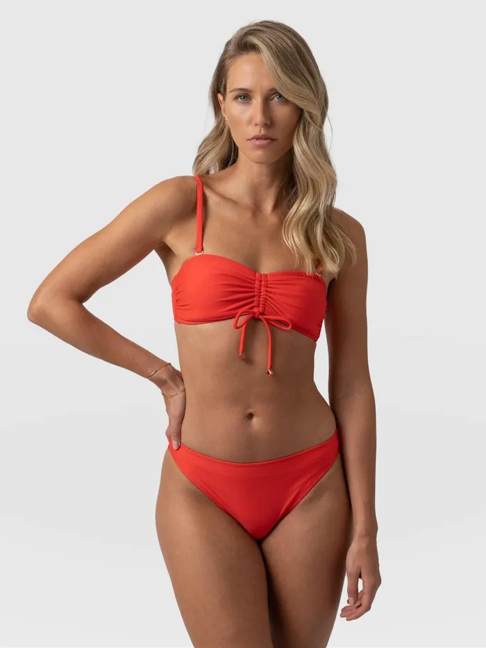 Saint And Sofia Swimwear Women Skye Hipster Bikini Bottom 8211 Red Red