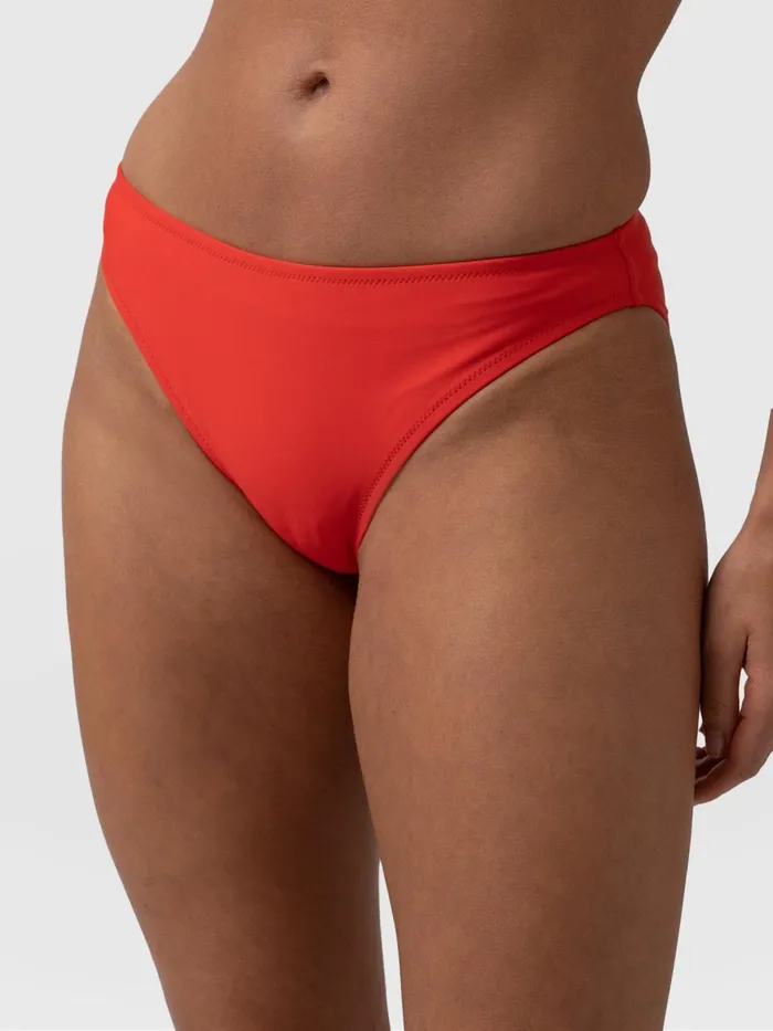 Saint And Sofia Swimwear Women Skye Hipster Bikini Bottom 8211 Red Red