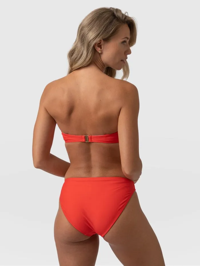 Saint And Sofia Swimwear Women Skye Hipster Bikini Bottom 8211 Red Red