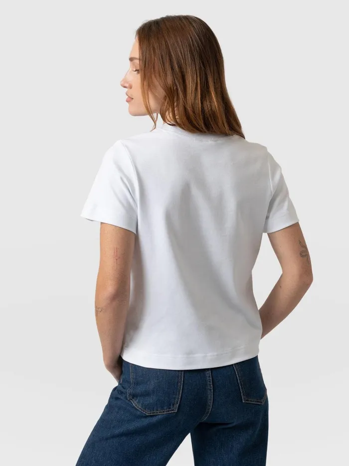 Saint And Sofia TShirts and Tanks Women Chelsea Crew Neck Tee 8211 White White