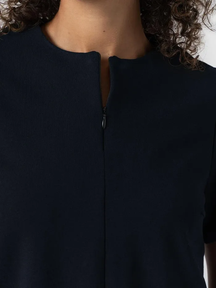 Saint And Sofia TShirts and Tanks Women Keller Zip Up Tee 8211 Navy Navy