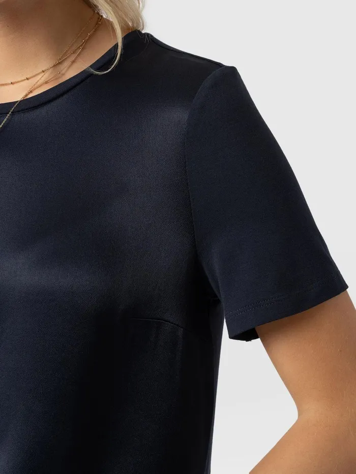Saint And Sofia TShirts and Tanks Women Rayner Contrast Tee 8211 Navy Navy