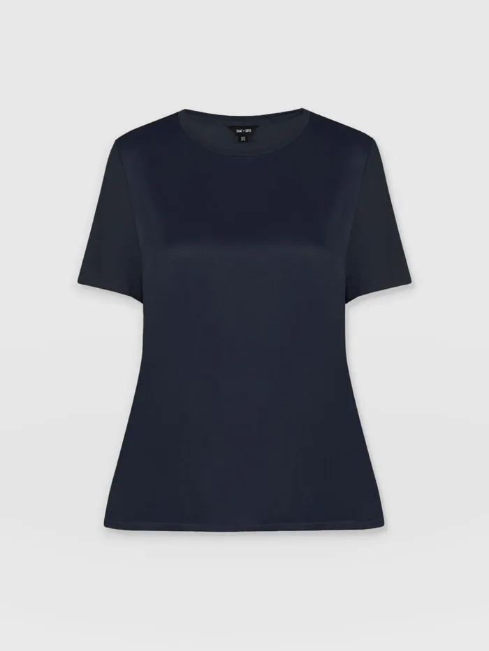 Saint And Sofia TShirts and Tanks Women Rayner Contrast Tee 8211 Navy Navy