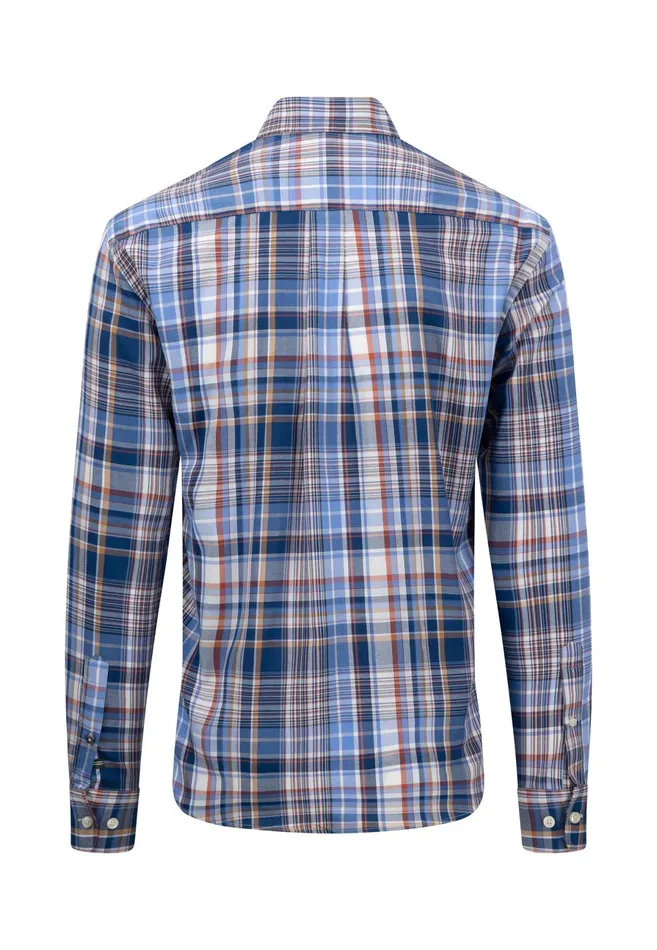 Sale Men FYNCHHATTON Casual Cotton Shirt With A Caroma Pattern Orient Redimpalacrystal Blue Sale Men FYNCHHATTON Casual Cotton Shirt With A Caroma Pattern Orient Redimpalacrystal Blue