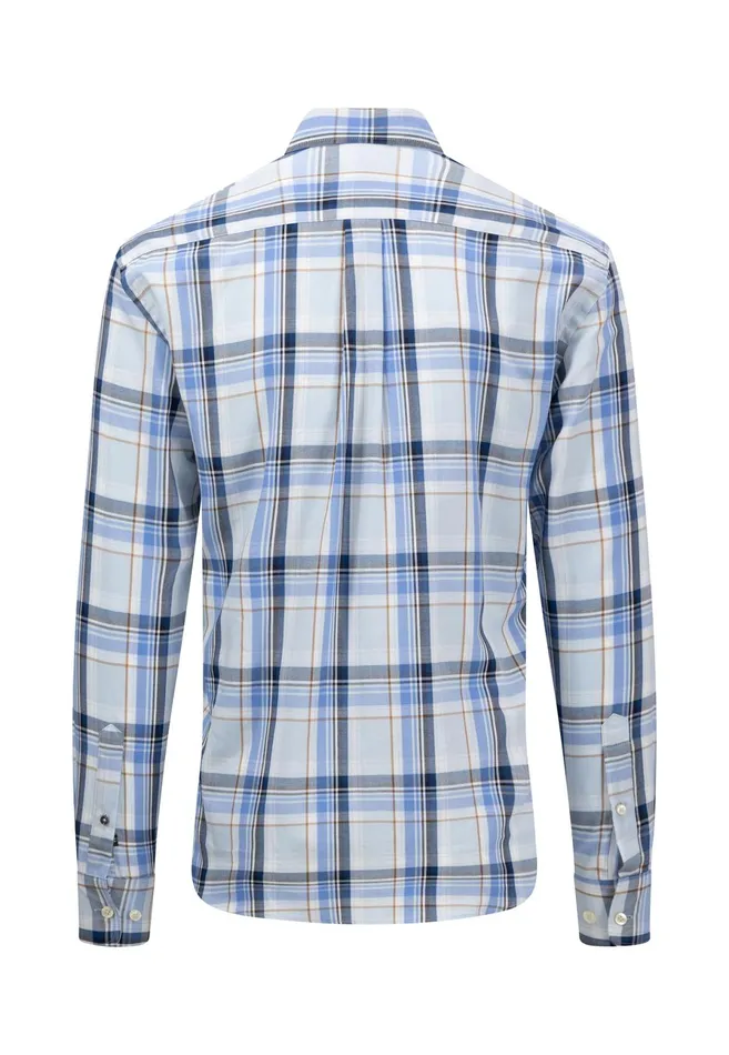 Sale Men FYNCHHATTON Casual Cotton Shirt With A Caroma Pattern Orient Redimpalacrystal Blue Sale Men FYNCHHATTON Casual Cotton Shirt With A Caroma Pattern Orient Redimpalacrystal Blue