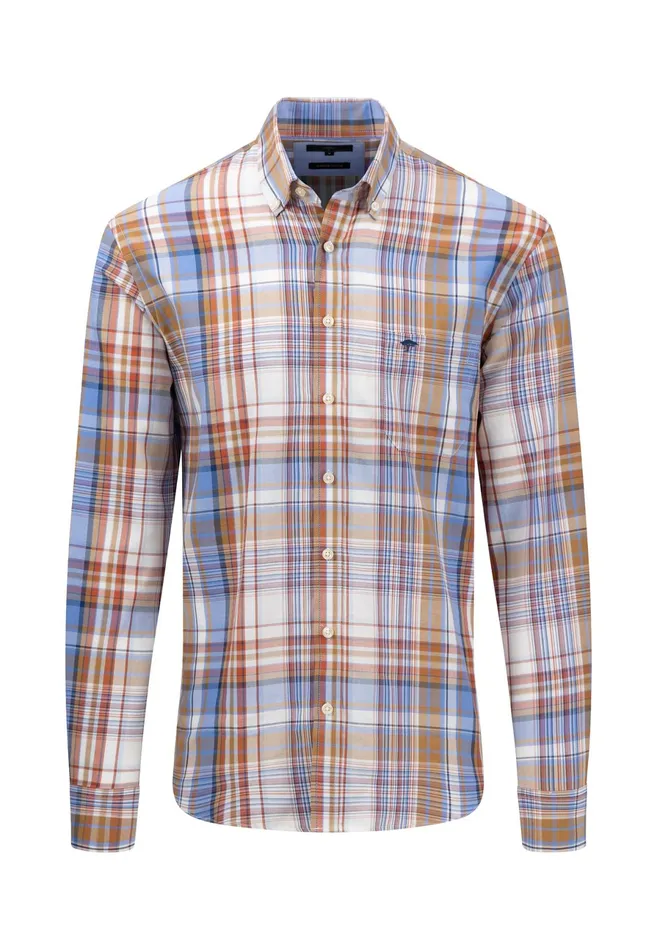 Sale Men FYNCHHATTON Casual Cotton Shirt With A Caroma Pattern Orient Redimpalacrystal Blue Sale Men FYNCHHATTON Casual Cotton Shirt With A Caroma Pattern Orient Redimpalacrystal Blue