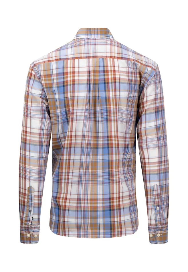 Sale Men FYNCHHATTON Casual Cotton Shirt With A Caroma Pattern Orient Redimpalacrystal Blue Sale Men FYNCHHATTON Casual Cotton Shirt With A Caroma Pattern Orient Redimpalacrystal Blue