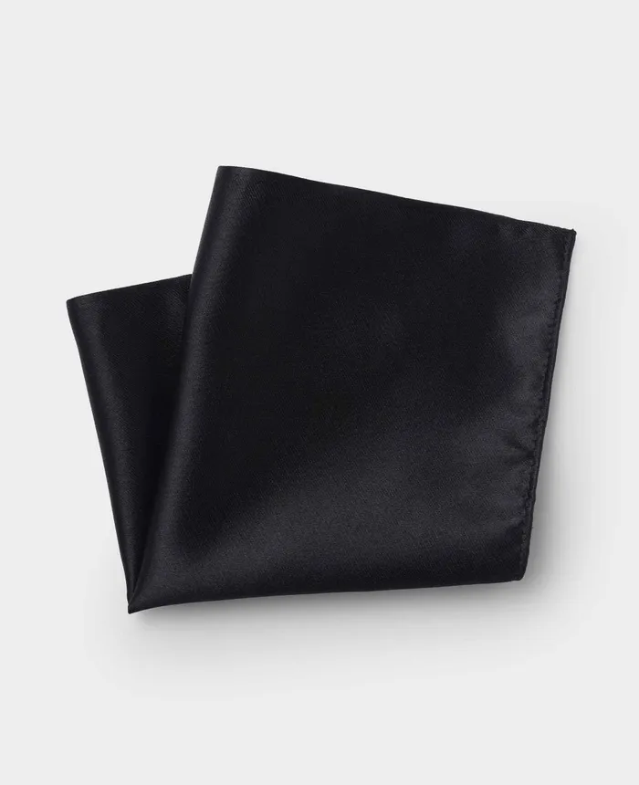 Savile Row Company Black Silk Pocket Square Black Men Pocket Squares