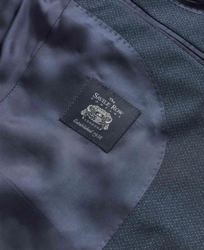 Savile Row Company Blue WoolBlend Micro Pattern Patch Pocket Jacket Men Blazers And Jackets Savile Row Company Blue WoolBlend Micro Pattern Patch Pocket Jacket Men Blazers And Jackets