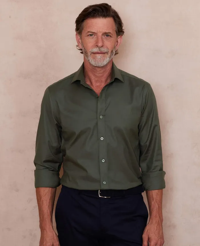 Savile Row Company Khaki Stretch Cotton Slim Fit Formal Shirt 8211 Single Cuff Khaki Men Formal Shirts Savile Row Company Khaki Stretch Cotton Slim Fit Formal Shirt 8211 Single Cuff Khaki Men Formal Shirts