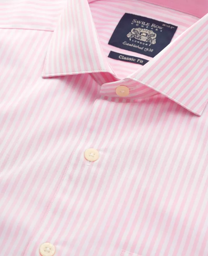Savile Row Company Pink Cotton Bengal Stripe Classic Fit SmartCasual Shirt 8211 Single Cuff Pink Bengal Stripe Men Casual Shirts Savile Row Company Pink Cotton Bengal Stripe Classic Fit SmartCasual Shirt 8211 Single Cuff Pink Bengal Stripe Men Casual Shirts