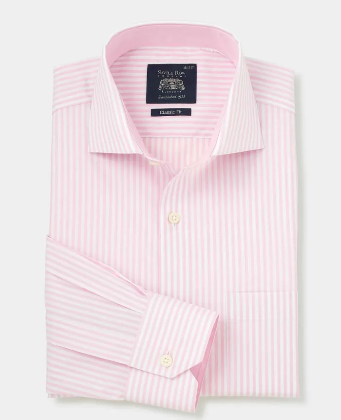 Savile Row Company Pink Cotton Bengal Stripe Classic Fit SmartCasual Shirt 8211 Single Cuff Pink Bengal Stripe Men Casual Shirts Savile Row Company Pink Cotton Bengal Stripe Classic Fit SmartCasual Shirt 8211 Single Cuff Pink Bengal Stripe Men Casual Shirts