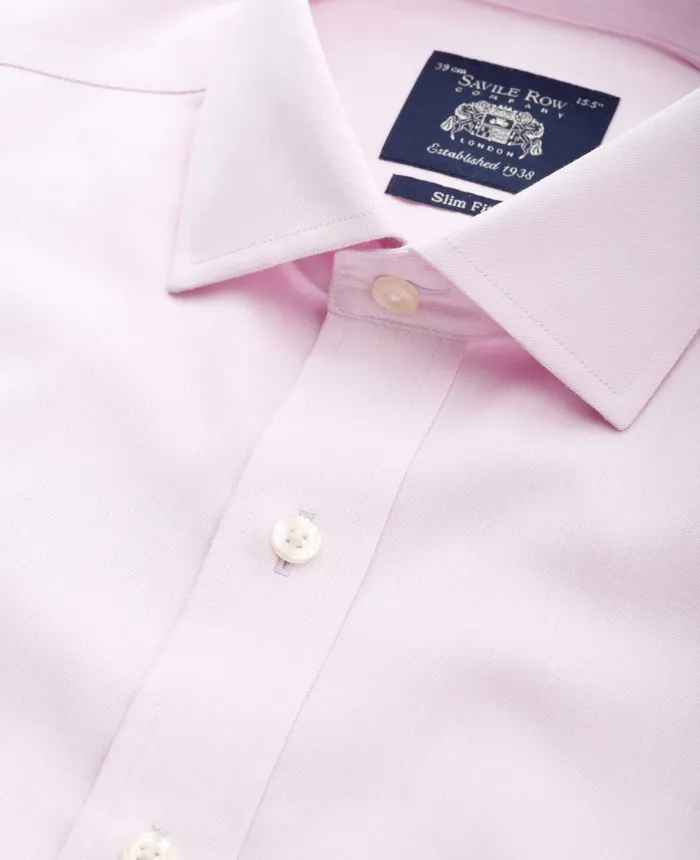 Savile Row Company Pink Cotton Twill Slim Fit NonIron Shirt 8211 Single Cuff Pink Men NonIron Shirts Savile Row Company Pink Cotton Twill Slim Fit NonIron Shirt 8211 Single Cuff Pink Men NonIron Shirts