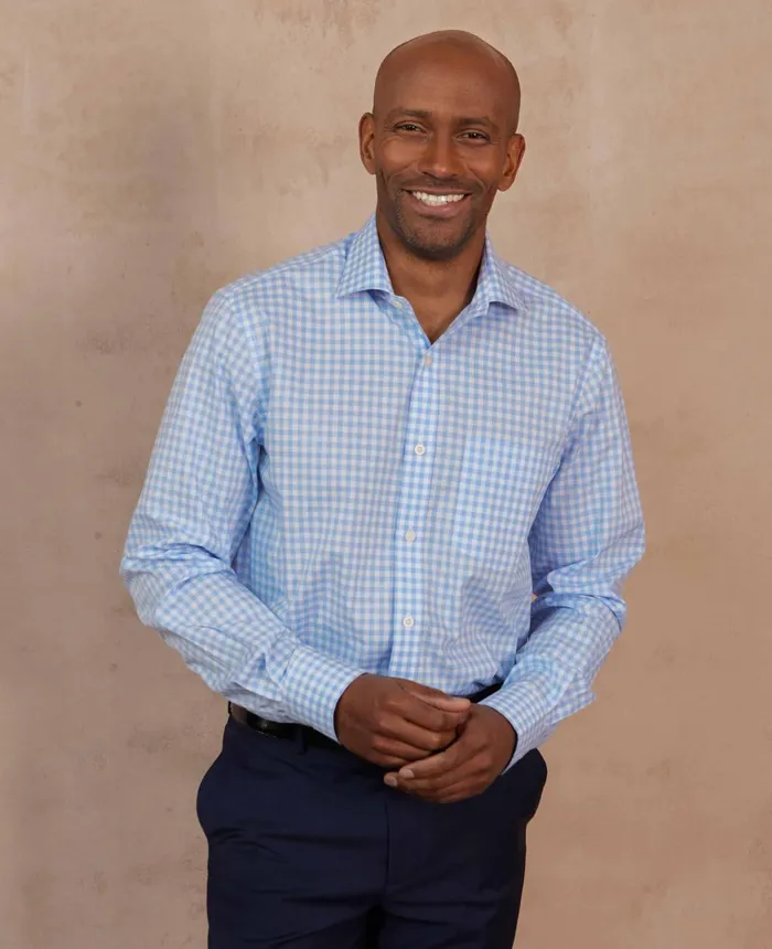 Savile Row Company Sky Blue Cotton Gingham Classic Fit Formal Shirt 8211 Single Cuff Sky Blue Check Men Formal Shirts Savile Row Company Sky Blue Cotton Gingham Classic Fit Formal Shirt 8211 Single Cuff Sky Blue Check Men Formal Shirts
