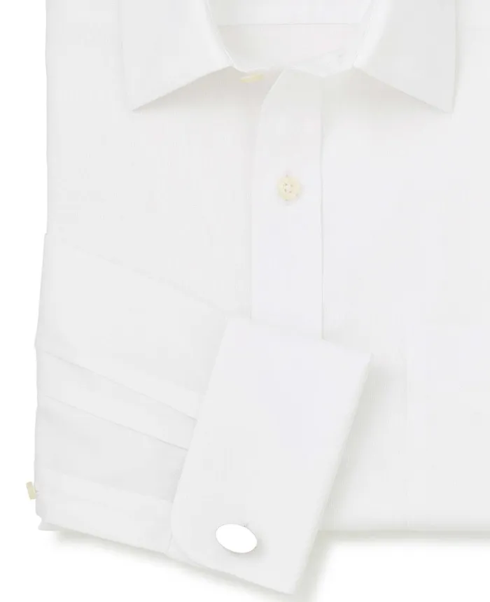 Savile Row Company White Pinpoint Cotton Classic Fit NonIron Shirt 8211 Double Cuff Men Formal Shirts Savile Row Company White Pinpoint Cotton Classic Fit NonIron Shirt 8211 Double Cuff Men Formal Shirts
